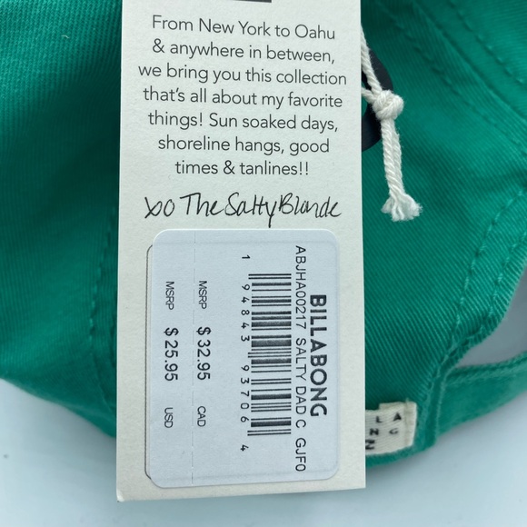 Billabong Salty Blonde Claspback Dad Hat - Picture 6 of 6